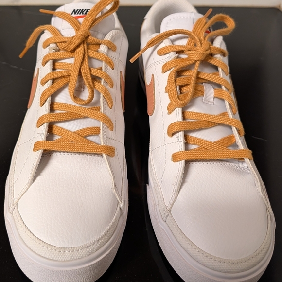 Nike Court Legacy 'White Light Cognac' Sneakers Men's Size 10.5 Like New - Picture 2 of 10